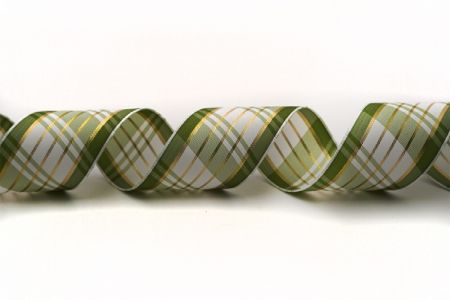 Plaid Ribbon w/Silver or Gold Accent